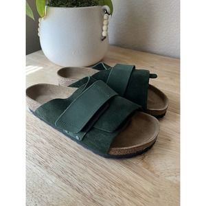Birkenstock Kyoto Sandals Mens Sz 39 M6 L8 Mountain View Green Nubuck/Suede